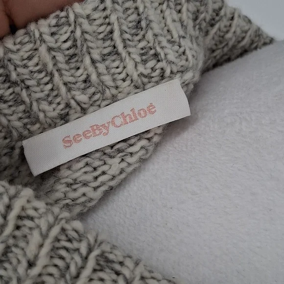 SEE BY CHLOE Women’s Lace Pullover Sweater Milk Color Size Medium - Picture 2 of 13